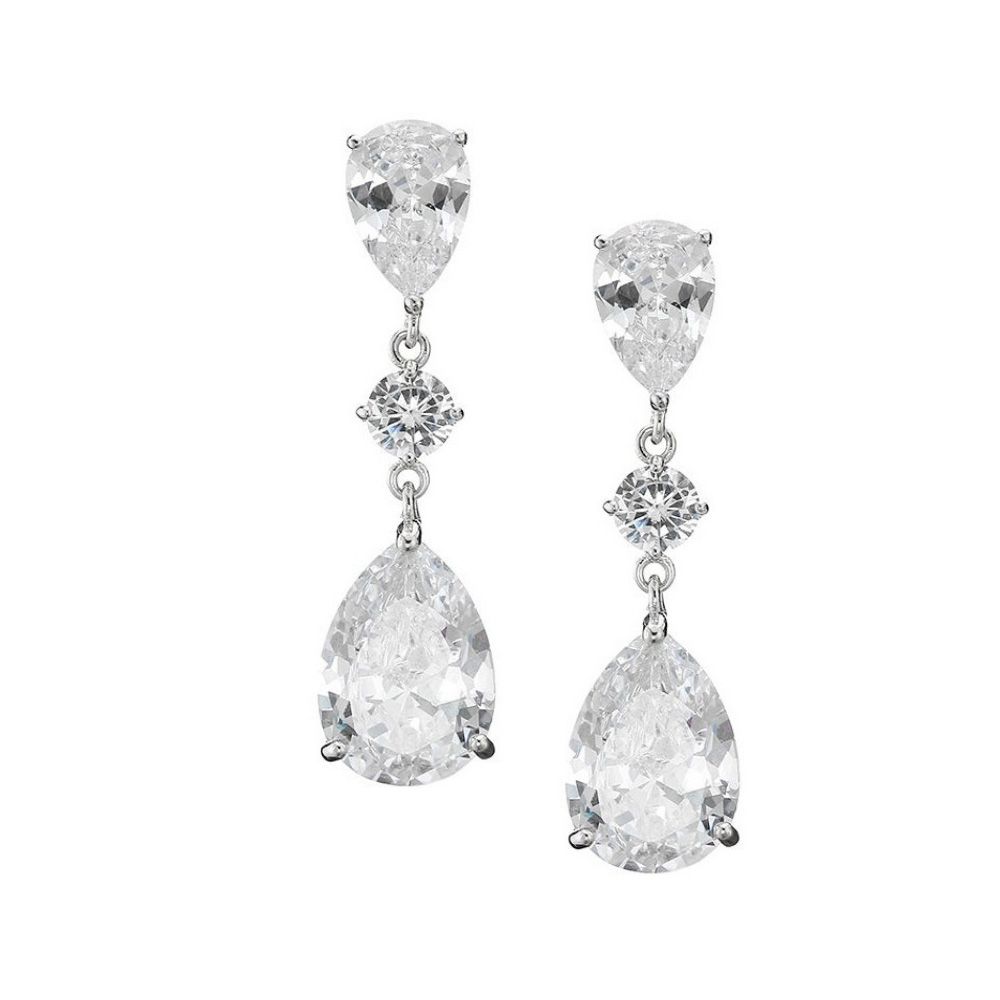Fonkelende cubic zirkonia oorbellen