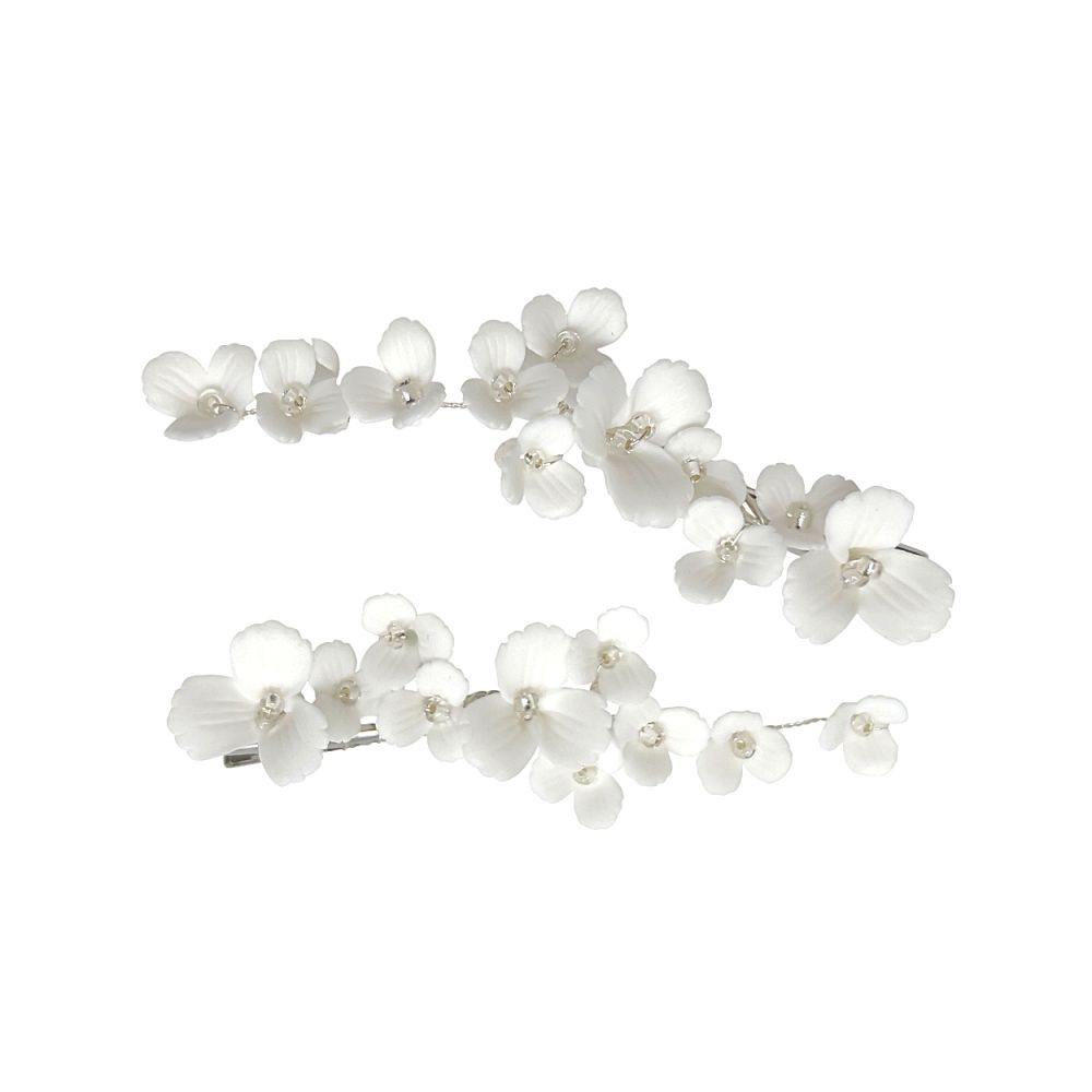 Bloemen haarclips voor de bruid