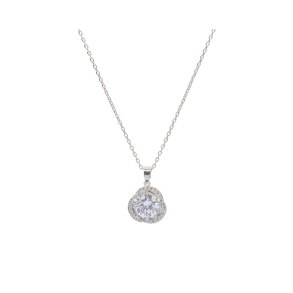 Sierlijke kristallen hanger set van ketting en oorbellen