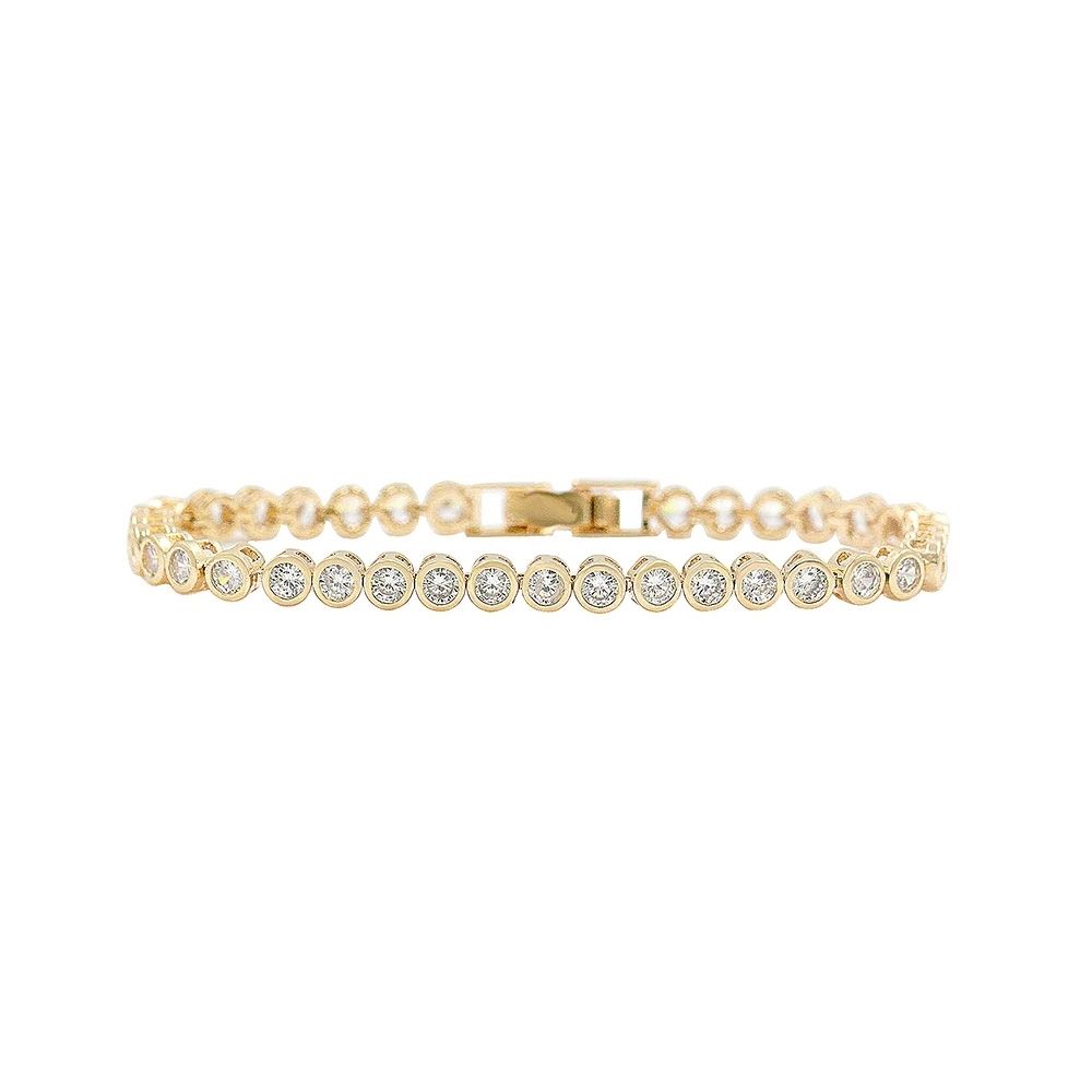 Sprankelende armband met ronde zirkonia kristallen