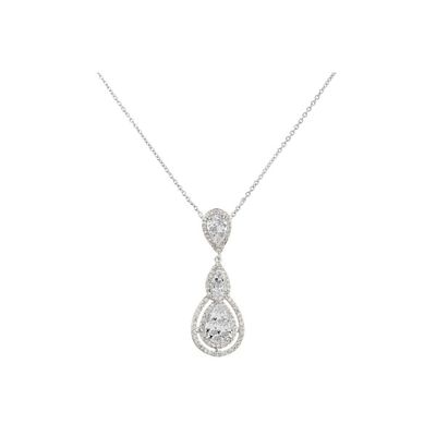 Luxe ketting met vintage stijl hanger versierd met zirkonia kristallen