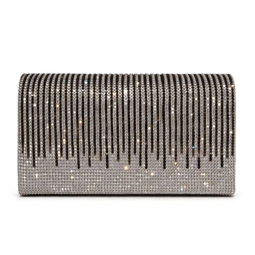 Zilverkleurige Glitter enveloptas bedekt met schitterende steentjes