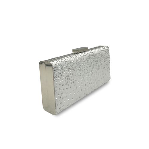 Witte Glamour enveloptas versierd met ronde bolletjes, zijaanzicht