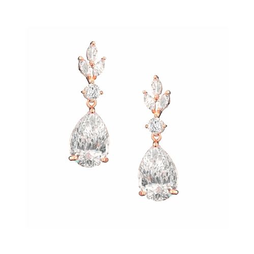 Klassieke style sparkle oorbellen, in rose goud