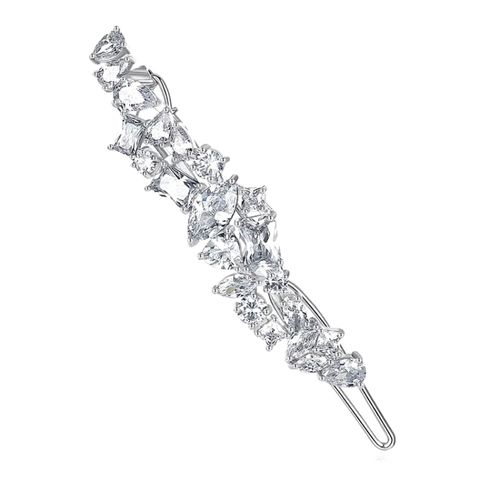 Vintage haarclip met heldere zirkonia kristallen