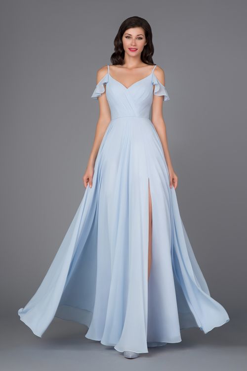 Schattige galajurk met afhangende plooi mouwtjes.