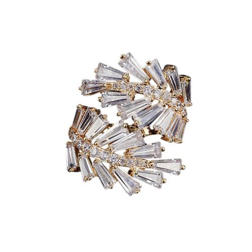 Statement ring met staafvormige kristalstenen