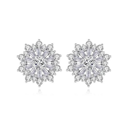 Oorbellen van de Zirkonia sieraden set met stervormige hangers