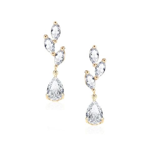 Druppel ketting – oorbellen set met zirkonia kristallen