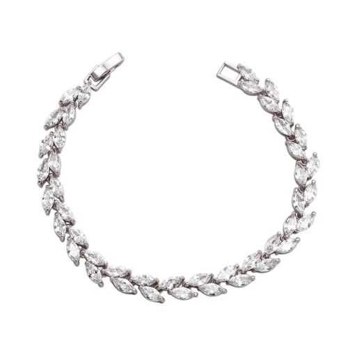 Laurierkrans armband met zirkonia kristallen