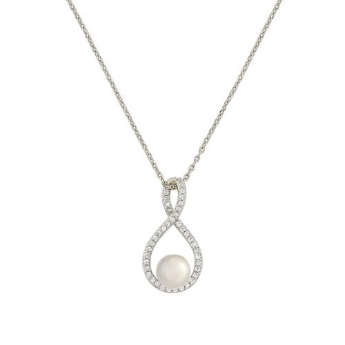Infinity parelketting met kleine zirkonia kristallen
