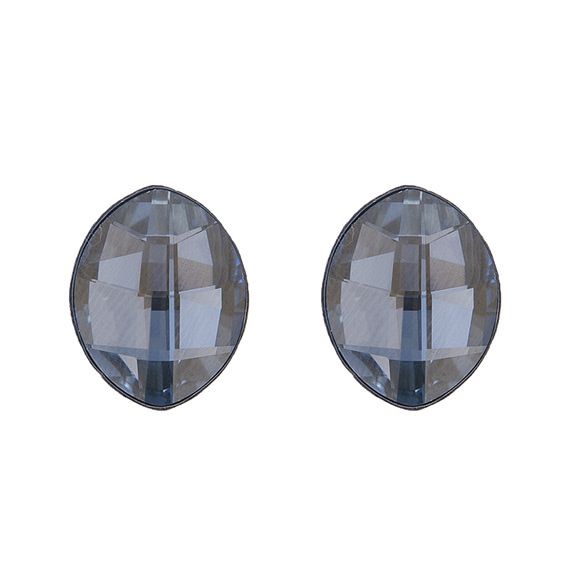 Oorstekers met grijsblauwe swarovski kristal