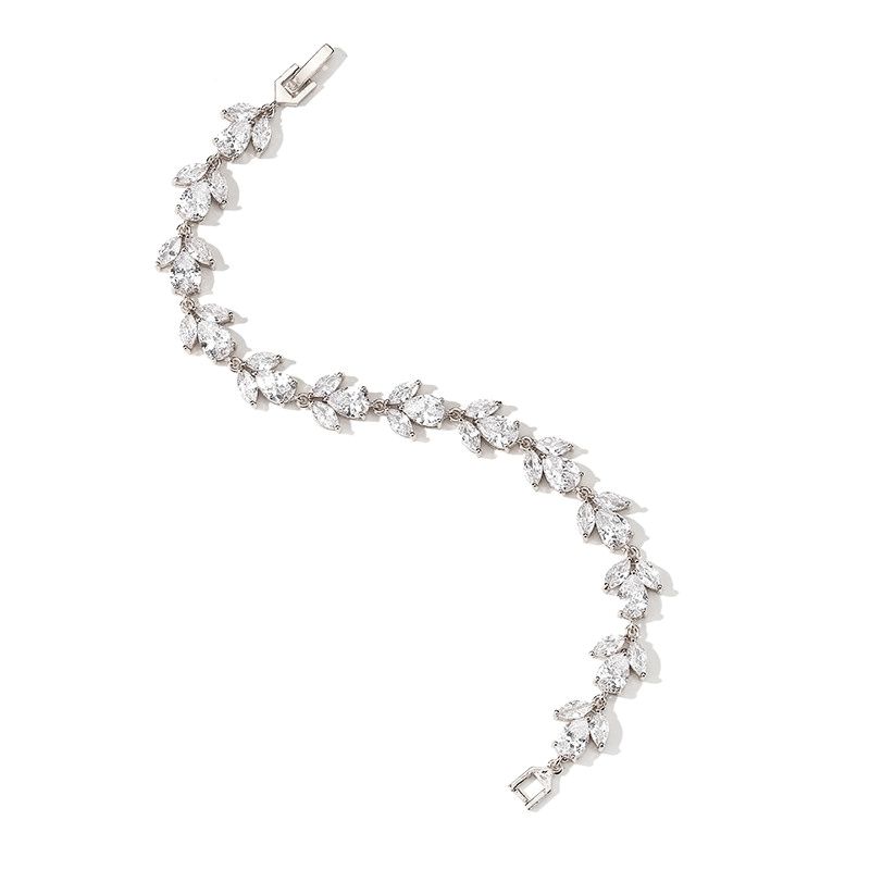 Franse stijl armband met zirkonia kristallen