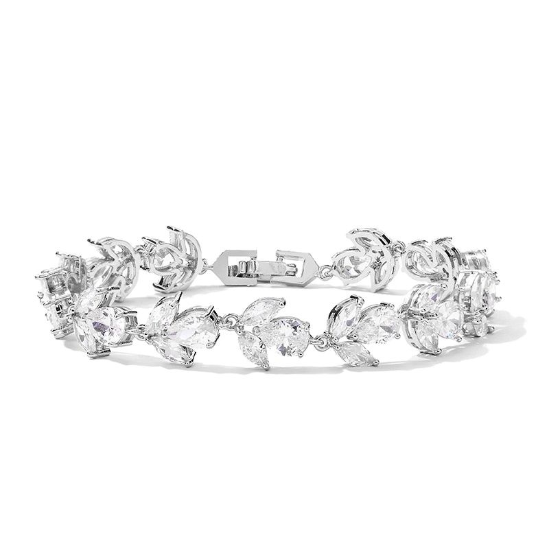 Franse stijl armband met zirkonia kristallen
