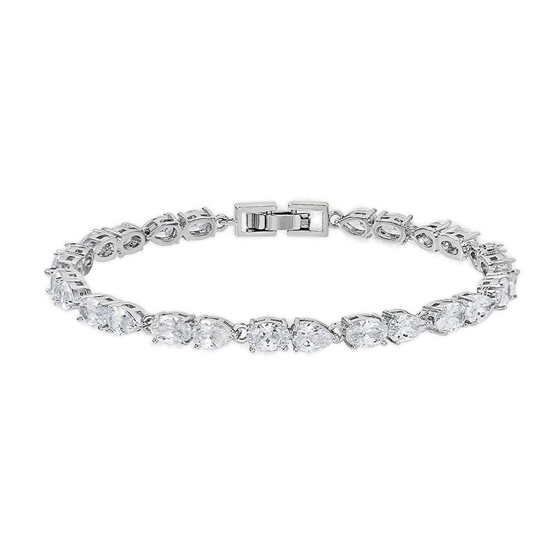 Sprankelende glamour armband met peergeslepen zirkonia kristallen